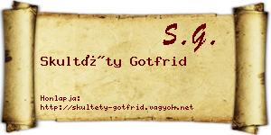 Skultéty Gotfrid névjegykártya